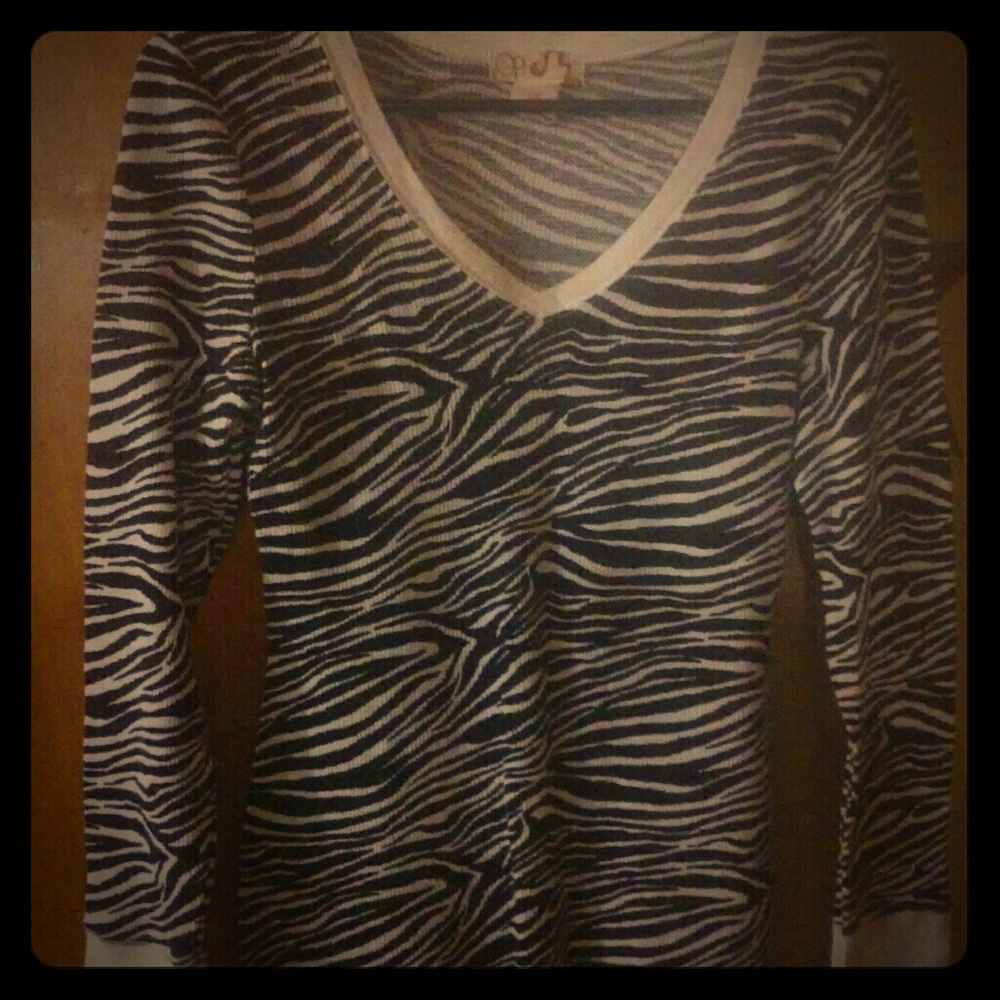 !!5/$25!!  Zebra print long John style top